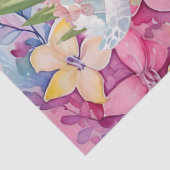 Bloemen van Zee Turtle & Pastel Tissuepapier (Detail)