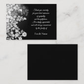 Bloemen van zicht na begrafenis bedankkaarten notitiekaartje (Voorkant / Achterkant)