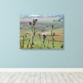 Bloemen vanaf de top van "The Mound" Platteville W Canvas Afdruk (Insitu (Houten vloer))
