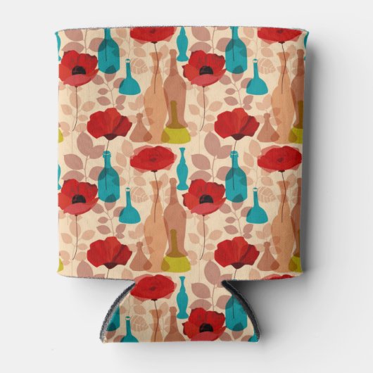 Bloemen, vassen en flessen blikjeskoeler (Voorkant)
