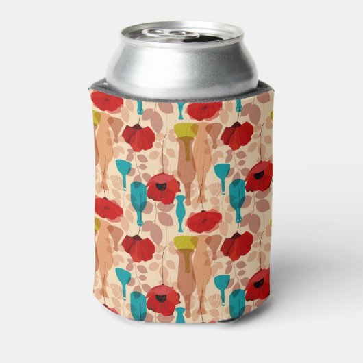 Bloemen, vassen en flessen blikjeskoeler (Blikje Achterkant)