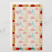 Bloemen, vassen en flessen briefpapier (Voorkant / Achterkant)