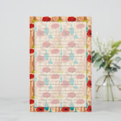 Bloemen, vassen en flessen briefpapier (Staand voorkant)