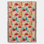 Bloemen, vassen en flessen deken (Voorkant Verticaal)