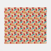 Bloemen, vassen en flessen fleece deken (Voorkant (Horizontaal))