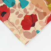 Bloemen, vassen en flessen fleece deken (Hoek)