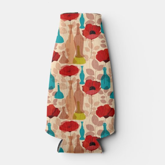 Bloemen, vassen en flessen flesjeskoeler (Voorkant)