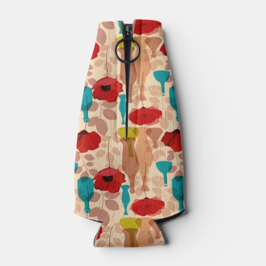 Bloemen, vassen en flessen flesjeskoeler (Achterkant)