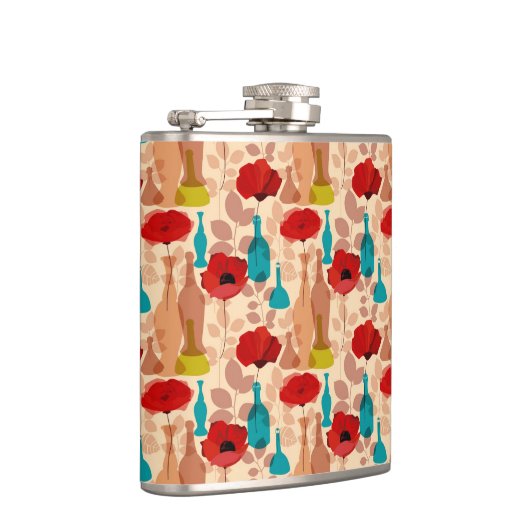 Bloemen, vassen en flessen heupfles (Rechts)