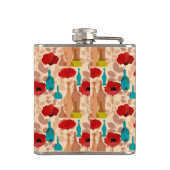 Bloemen, vassen en flessen heupfles (Achterkant)