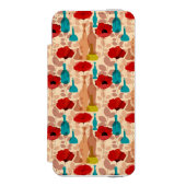 Bloemen, vassen en flessen incipio iPhone portemonnee hoesje (Voorkant Agenda)