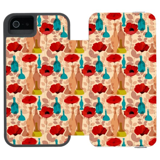 Bloemen, vassen en flessen incipio iPhone portemonnee hoesje (Agenda Open)