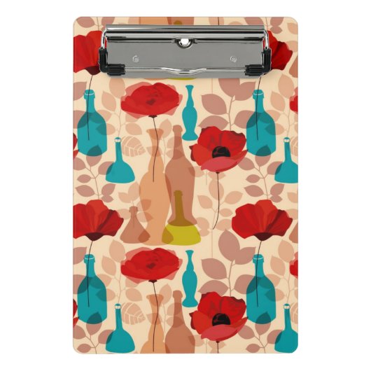 Bloemen, vassen en flessen mini klembord (Voorkant)