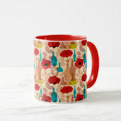 Bloemen, vassen en flessen mok (Voorkant rechts)