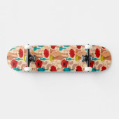 Bloemen, vassen en flessen persoonlijk skateboard (Horizontaal)