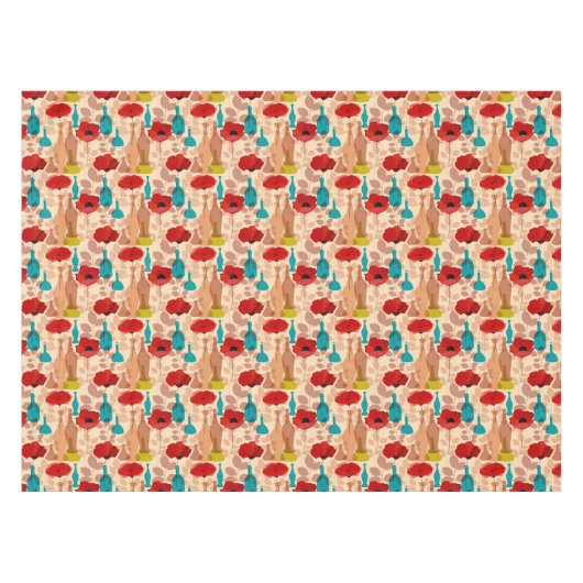 Bloemen, vassen en flessen tafelkleed (Voorkant (Horizontaal))