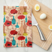 Bloemen, vassen en flessen theedoek (Quarter Fold)