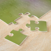 Bloemen veld met close up bloeiende lila bloem. legpuzzel (Zijkant)