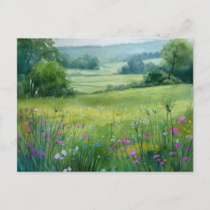 Bloemen Veld Natuur Scene  Briefkaart