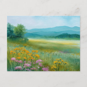 Bloemen Veld Natuur Scene Briefkaart