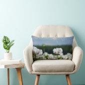 Bloemen veld, Papaver somneferum maanzaad bloem. Kussen (Stoel)