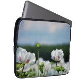 Bloemen veld, Papaver somneferum maanzaad bloem. Laptop Sleeve (Voorkant Rechts)