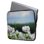 Bloemen veld, Papaver somneferum maanzaad bloem. Laptop Sleeve (Voorkant Links)