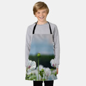 Bloemen veld, Papaver somneferum maanzaad bloem. Schort (Gedragen)