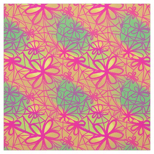 Bloemen verbinden stof (Swatch)