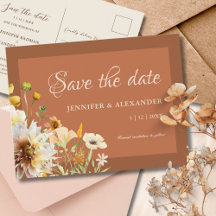 Bloemen verbrande Sinaasappel Rust Terracotta Save