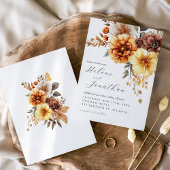 Bloemen verbrande Sinaasappels terracotta elegante Kaart