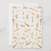 Bloemen Veren gewei Zomer Woodland Wedding Kaart (Achterkant)