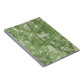 bloemen veren paislies green volleybal notitieboek (Rechterzijde)