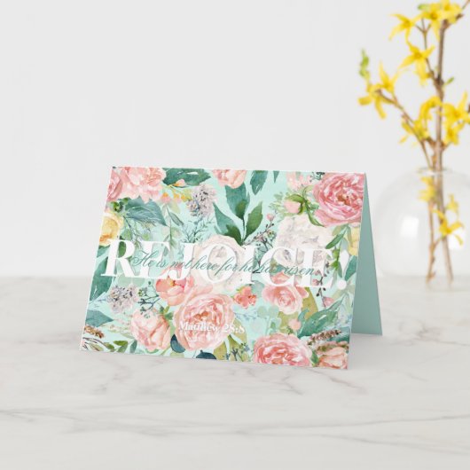 Bloemen verheugen zich! paase Kaart (Gele Bloem)