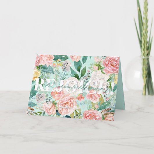 Bloemen verheugen zich! paase Kaart (Voorkant)