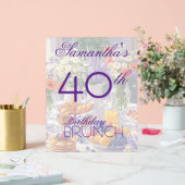 Bloemen Verjaardag Brunch Acryl Tafel Teken Acryl Bord (Huwelijk)