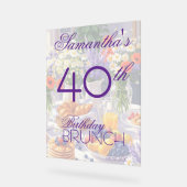 Bloemen Verjaardag Brunch Acryl Tafel Teken Acryl Bord (Hoek)