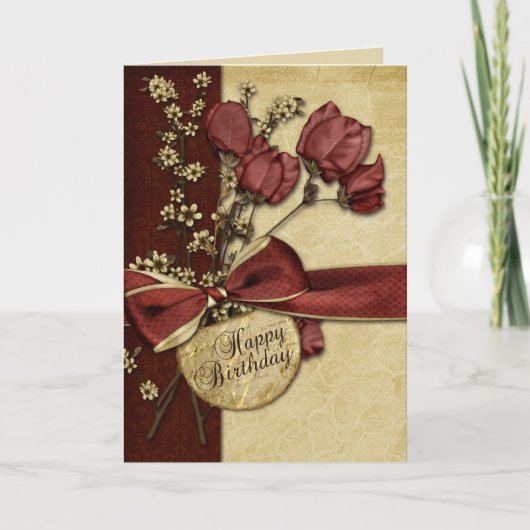  Bloemen Verjaardag Kaart (Voorkant)