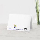 bloemen verjaardag Kaart (Achterkant)