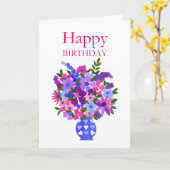 Bloemen Verjaardag Kaart - Flower Power (Gele Bloem)