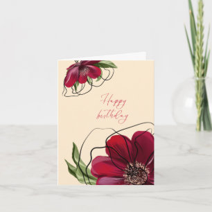 Bloemen Verjaardag Kaart voor haar