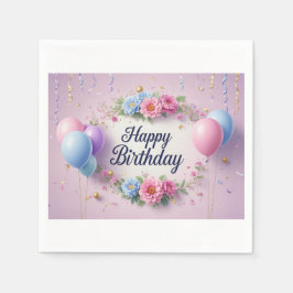 Bloemen verjaardag luxe elegante extravagant servet