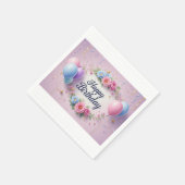 Bloemen verjaardag luxe elegante extravagant servet (Hoek)