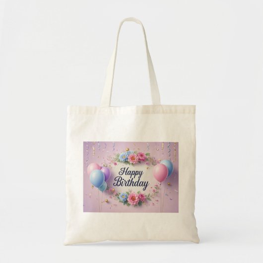 Bloemen verjaardag luxe elegante extravagant tote bag (Voorkant)