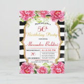 BLOEMEN VERJAARDAG UITNODIGING (Staand voorkant)