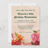  Bloemen Verjaardagmiddag Tea Party Uitnodigen Kaart (Achterkant)