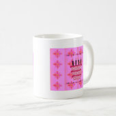 Bloemen verjaardagstaart voor haar / meisjes Art P Koffiemok (Voorkant rechts)