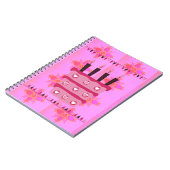 Bloemen verjaardagstaart voor haar / meisjes Art P Notitieboek (Linkerzijde)