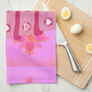 Bloemen verjaardagstaart voor haar / meisjes Art P Theedoek