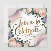  Bloemen Verjaardagsuitnodiging Kaart (Voorkant)